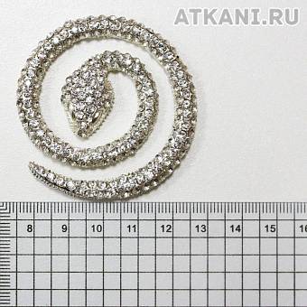 Пряжка спираль стразы