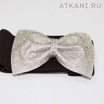 Ремень с бантом из страз